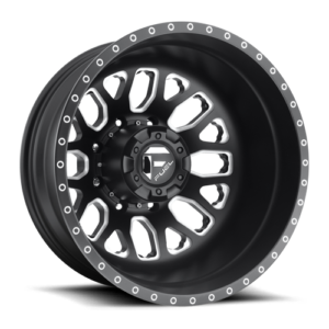Fuel Off Road Wheels 9 FF19_DUALLY_20x8.5_MATTE_BLK_AND_MILLED_REAR_A1_500