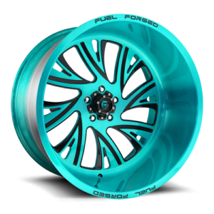 Fuel Off Road Wheels 23 FF41_24x14_GLOSS-BRUSHED_CORTEZ_TEAL_CENTER_A1_500