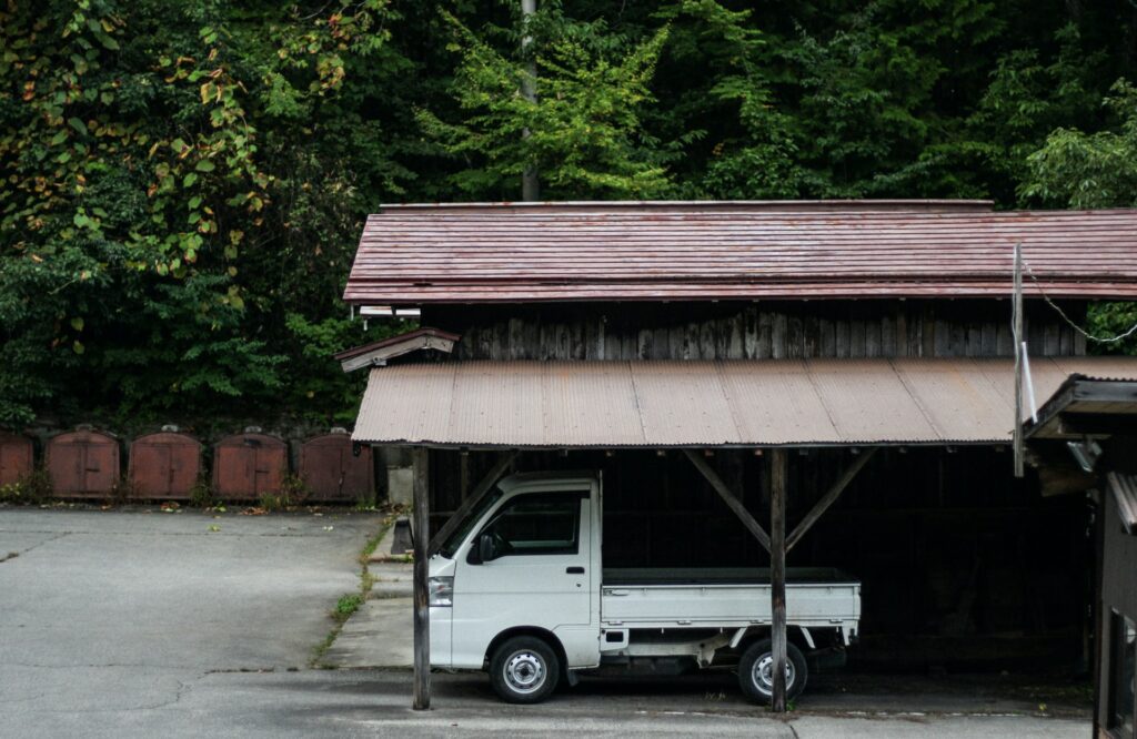 parked japanese mini truck