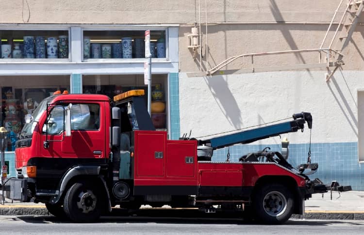 Repair shop tow truck