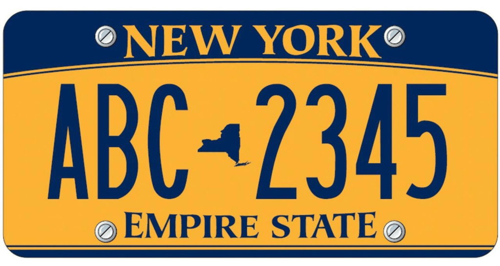 New York New License Plate