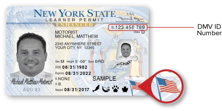 NYS learner permit DMV ID Number