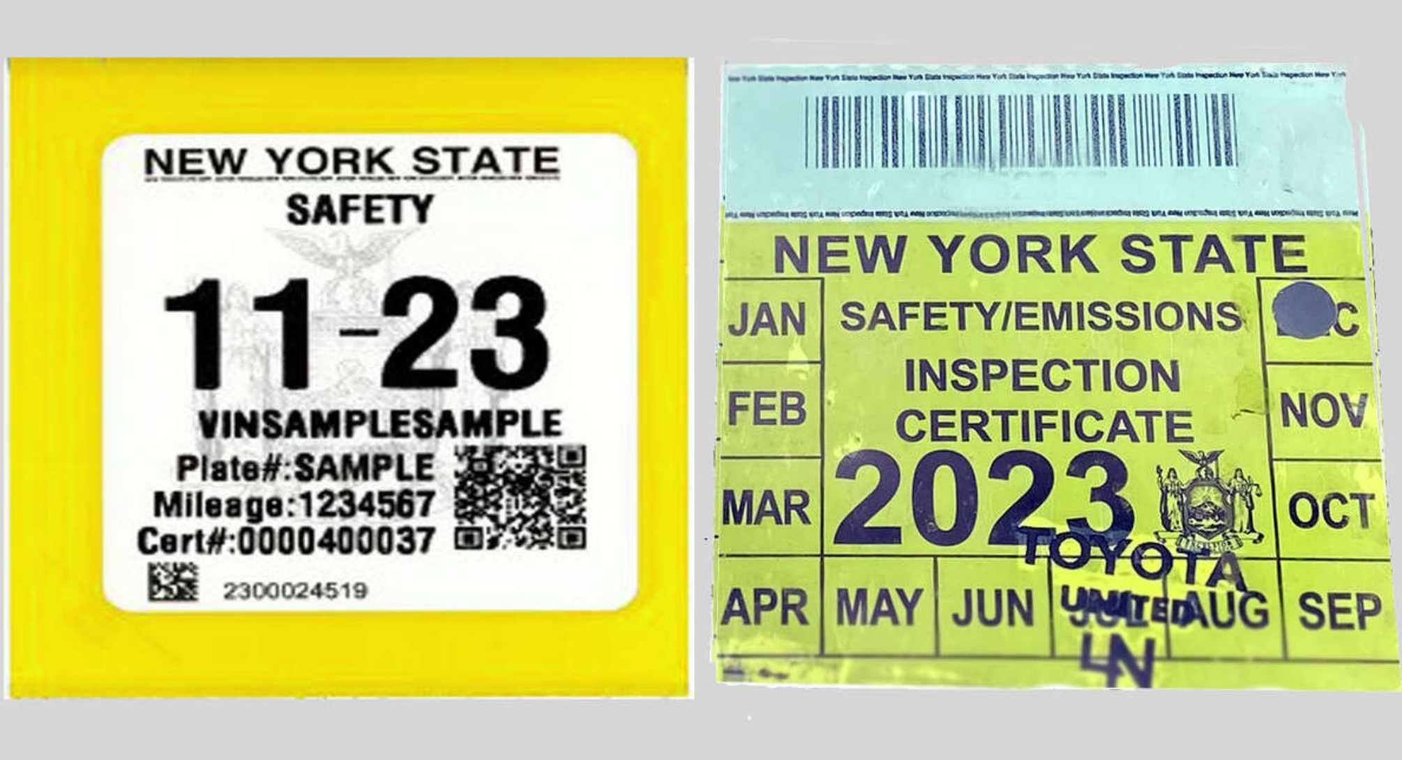 New York State Inspection Sticker