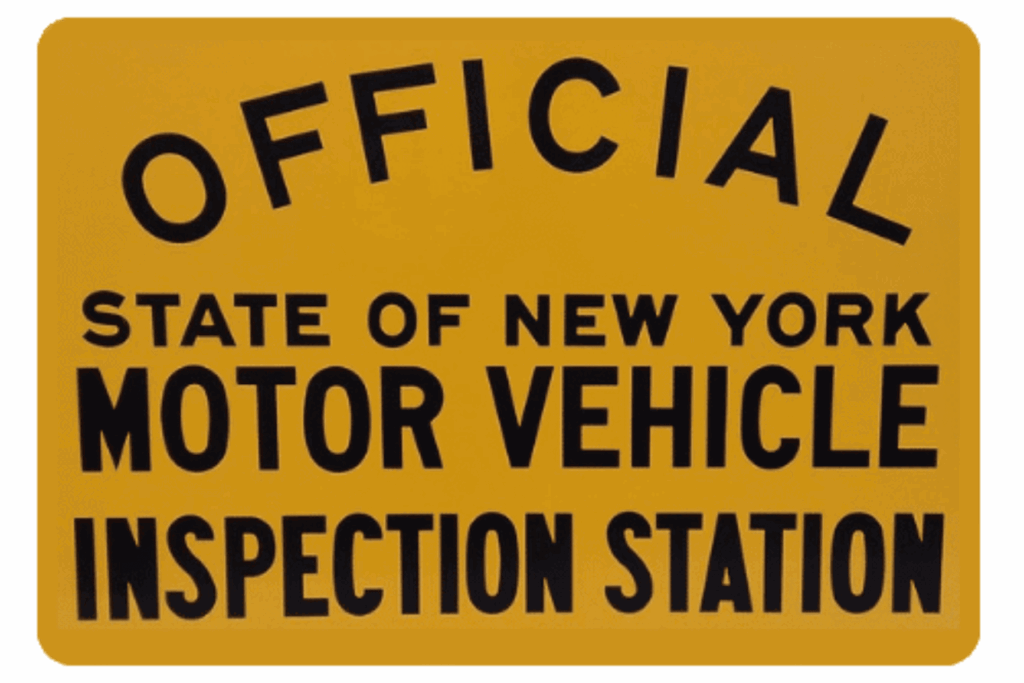 NY State Inspection Station Sign