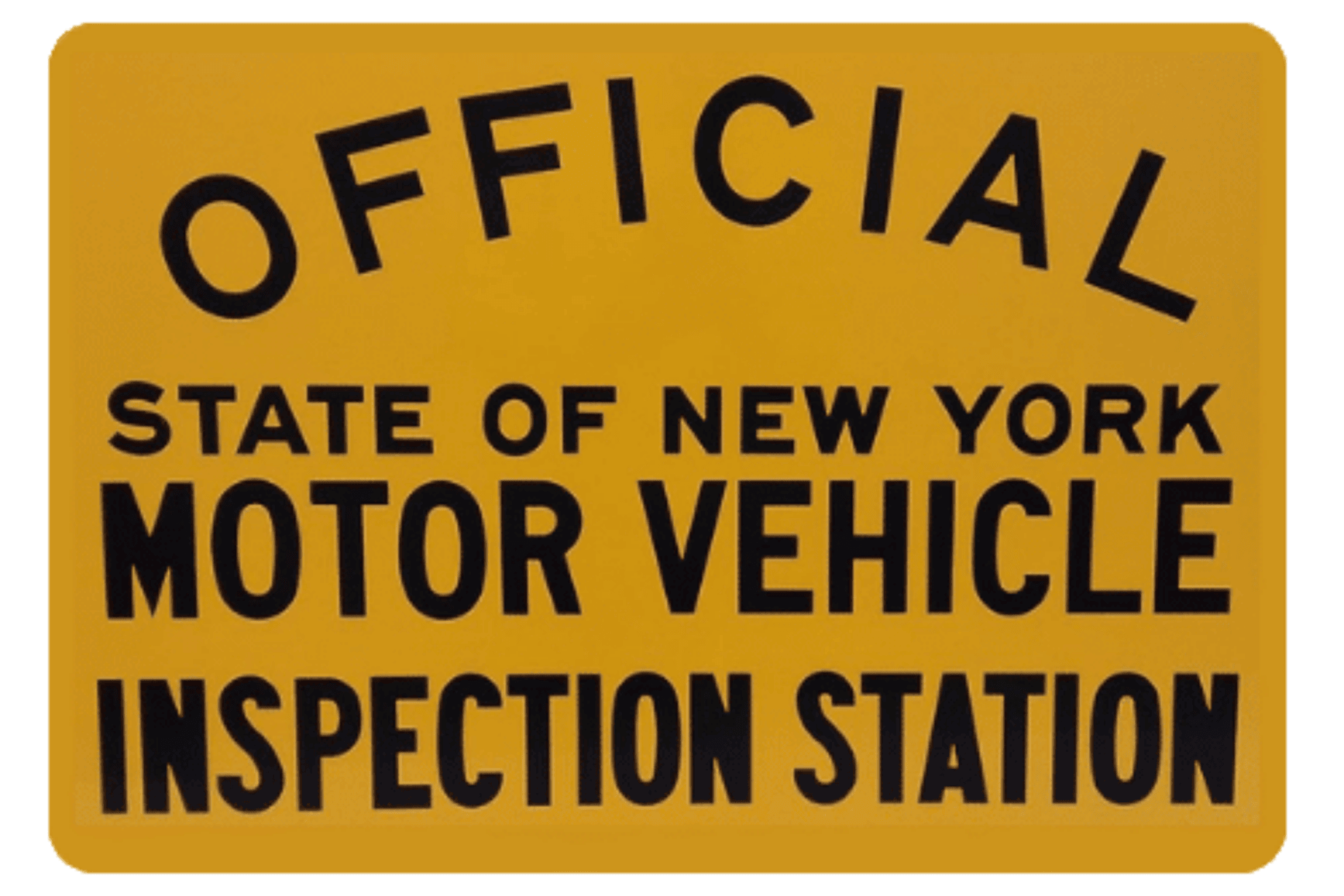 NY State Inspection Station Sign